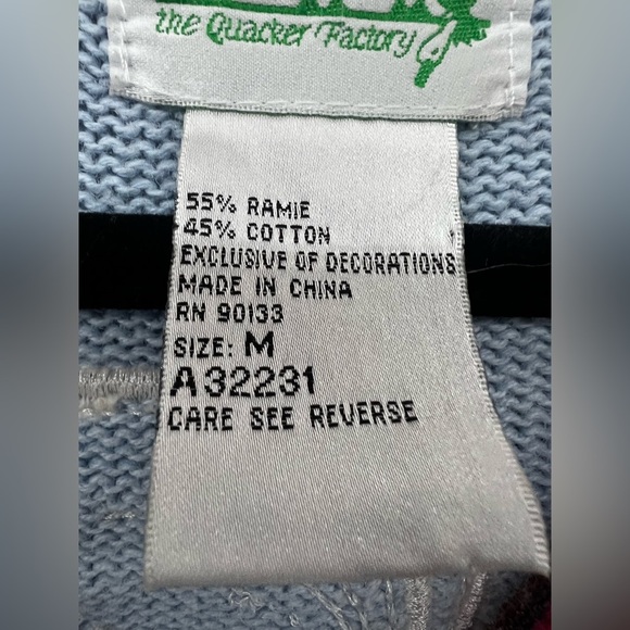 Quacker Factory Embellished Christmas Home Tree‎ Sweater Angel Peace Size M A34 - Picture 9 of 13